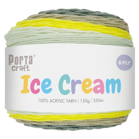 Ice Cream Yarn 150g 8ply - Lemon Meringue