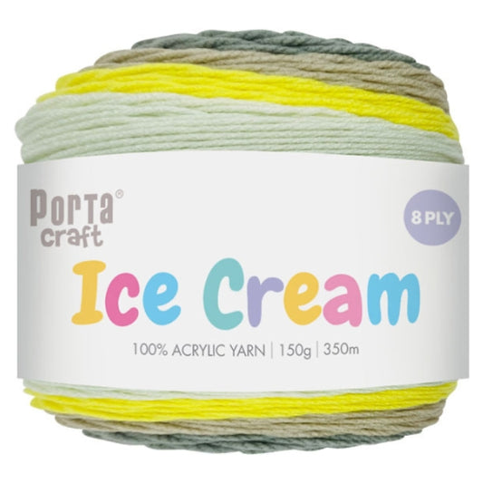 Ice Cream Yarn 150g 8ply - Lemon Meringue