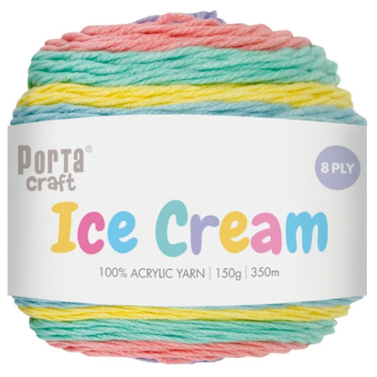 Ice Cream Yarn 150g 8ply - Marshmallow
