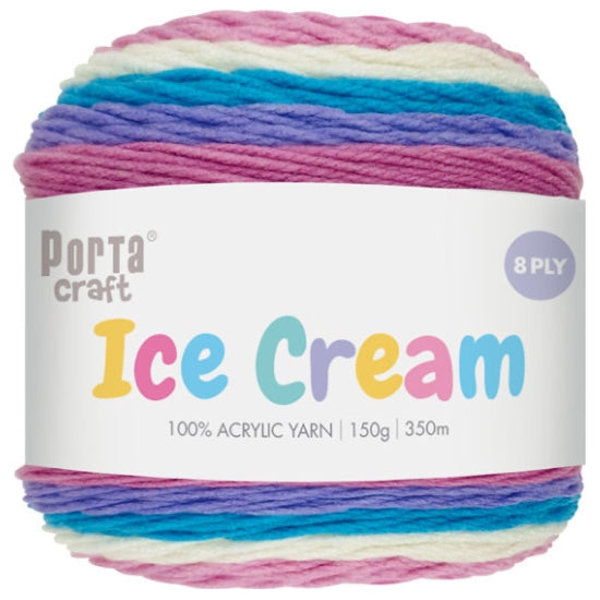 Ice Cream Yarn 150g 8ply - Pastel Dreams