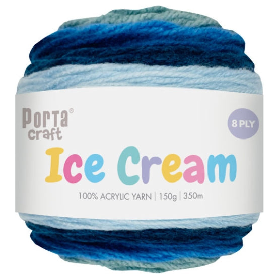 Ice Cream Yarn 150g 8ply - Sailing