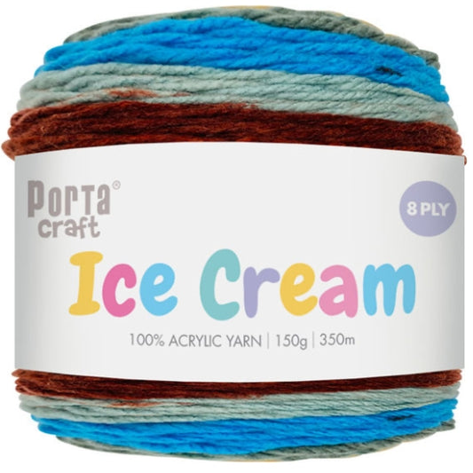 Ice Cream Yarn 150g 8ply - Whirlpool