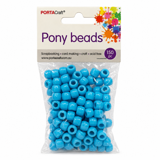 Blue Pony Beads by Porta Craft