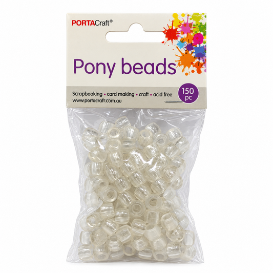 Pony Beads 150pk - Clear