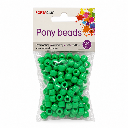 Pony Beads 150pk - Lime Green