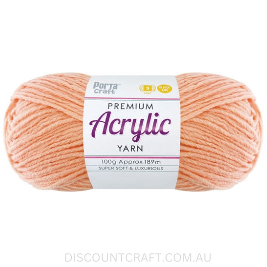 Acrylic Yarn 100g 189m 8ply - Apricot