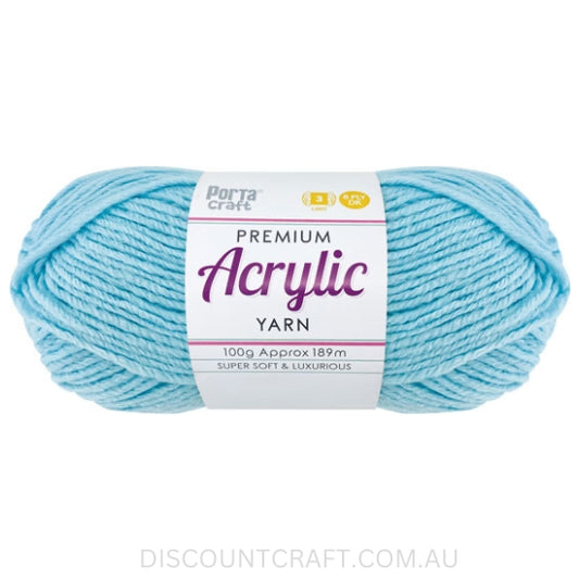 Acrylic Yarn 100g 189m 8ply - Cool Blue
