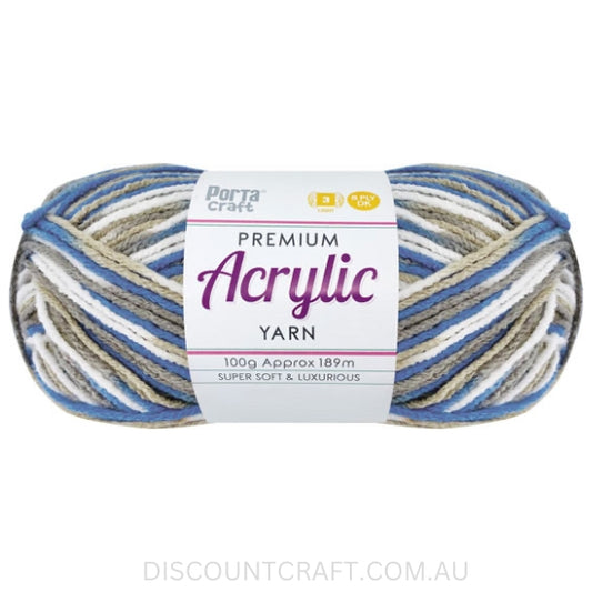 Acrylic Yarn 100g 189m 8ply - Blue Moon