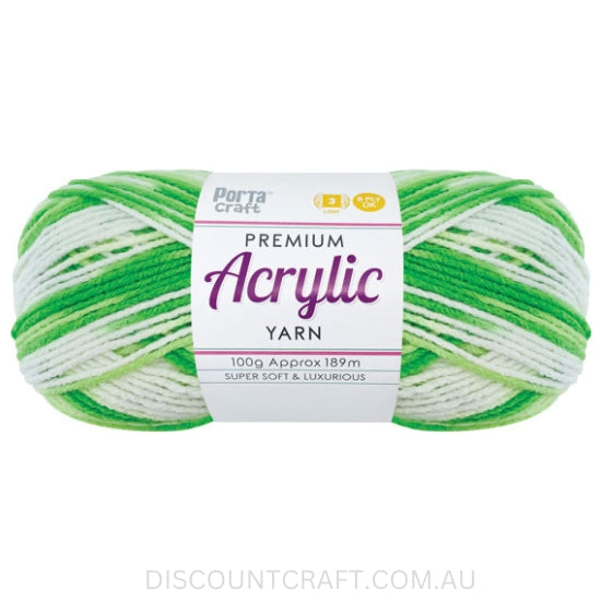 Acrylic Yarn 100g 189m 8ply - Lime Time