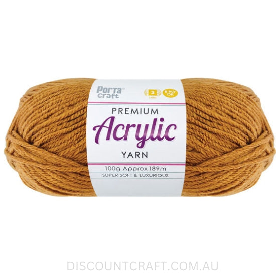 Acrylic Yarn 100g 189m 8ply - Teddy Bear