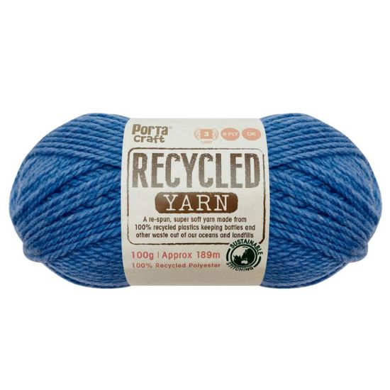 Recycled Yarn 100g 8ply - Bluestone Melange