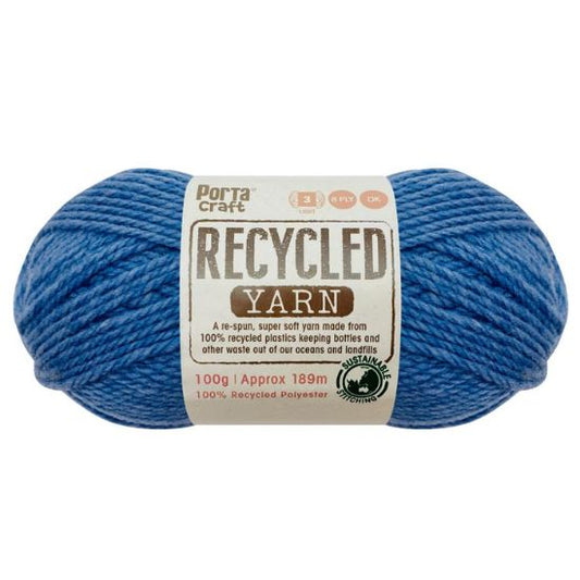 Recycled Yarn 100g 8ply - Bluestone Melange