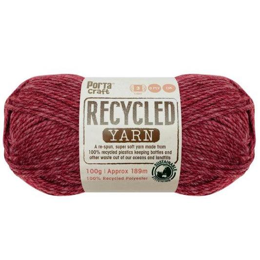 Recycled Yarn 100g 8ply - Cherry Melange