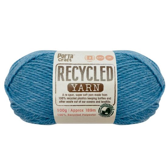 Recycled Yarn 100g 8ply - Cornflower Melange