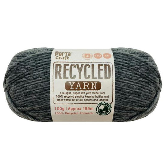 Recycled Yarn 100g 8ply - Granite Melange