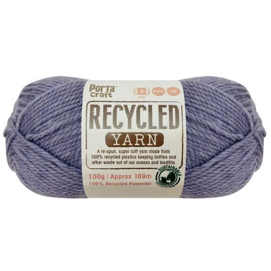 Recycled Yarn 100g 8ply - Lavender Melange