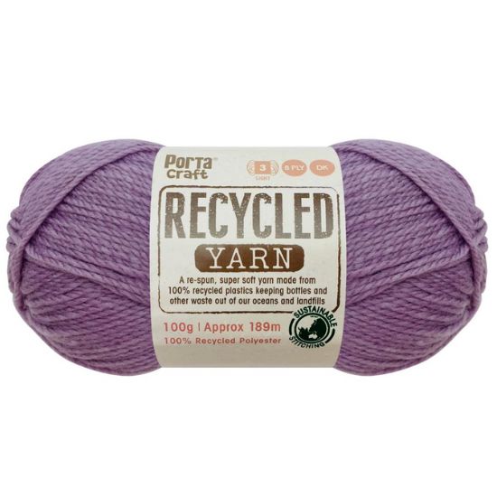 Recycled Yarn 100g 8ply - Lilac Melange