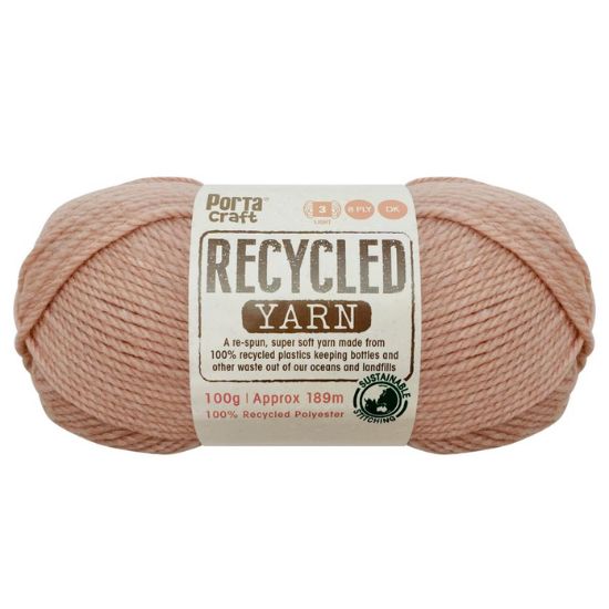 Recycled Yarn 100g 8ply - Solid Dusty Pink