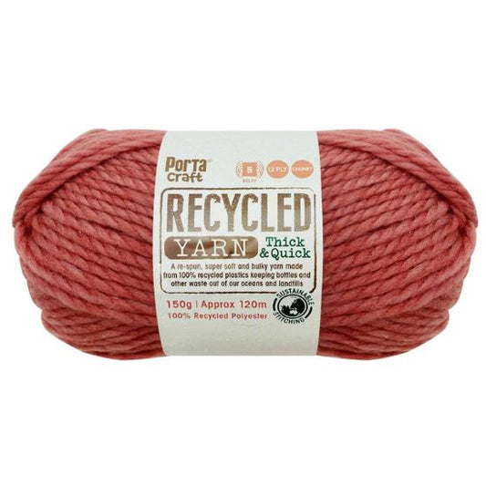 Recycled Yarn 150g 12ply - Solid Pink Lake