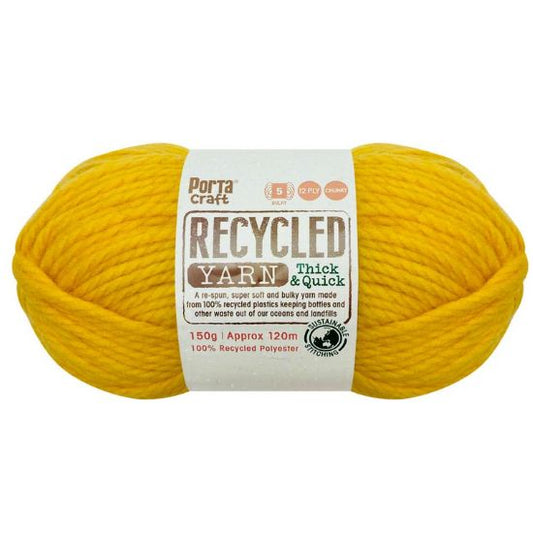 Recycled Yarn 150g 12ply - Solid Sunshine