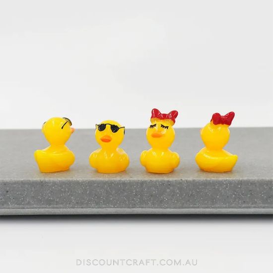 Resin Mini Accessorised Ducks 4pk