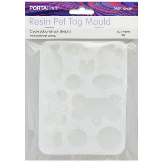 Resin Silicon Mould - Pet Tags 123x93mm