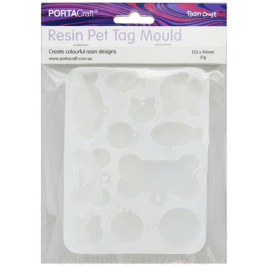 Resin Silicon Mould - Pet Tags 123x93mm
