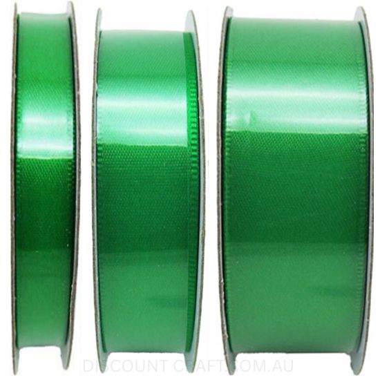 Double Sided Satin Ribbons - Green