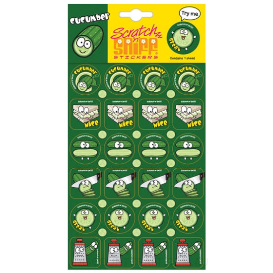 Scratch Mit Sticker Scratch n Sniff Stickers - Cucumber - Discount Craft