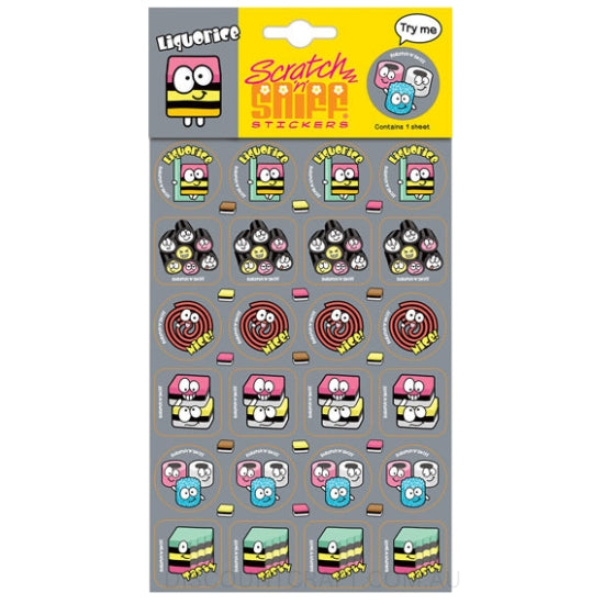 Scratch Mit Sticker Scratch n Sniff Stickers - Liquorice - Discount Craft