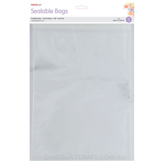 Sealable Bag A4 215x305mm 15pk