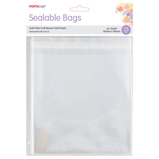 Sealable Bag Square 145x145mm 25pk
