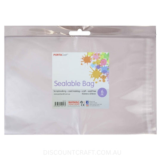 Sealable Bags 412x514mm 6pk