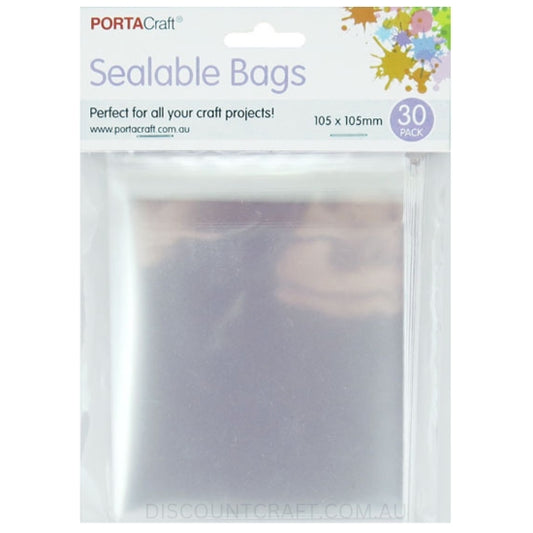 Sealable Bags Square 105mm x 105mm 30pk