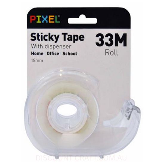 Sticky Tape 18mm x 33m with dispenser