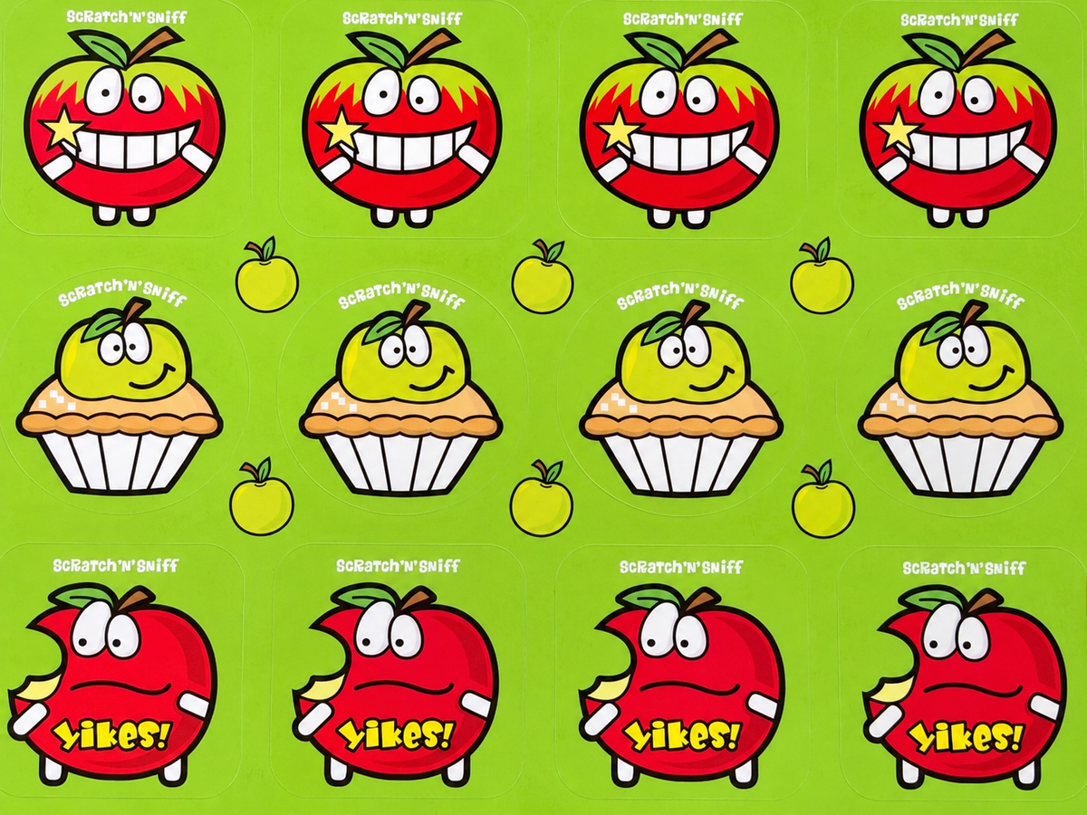 Scented Apple Stickers for Children