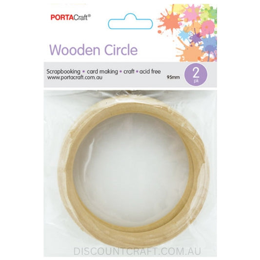Wooden Rings 95mm 2pk