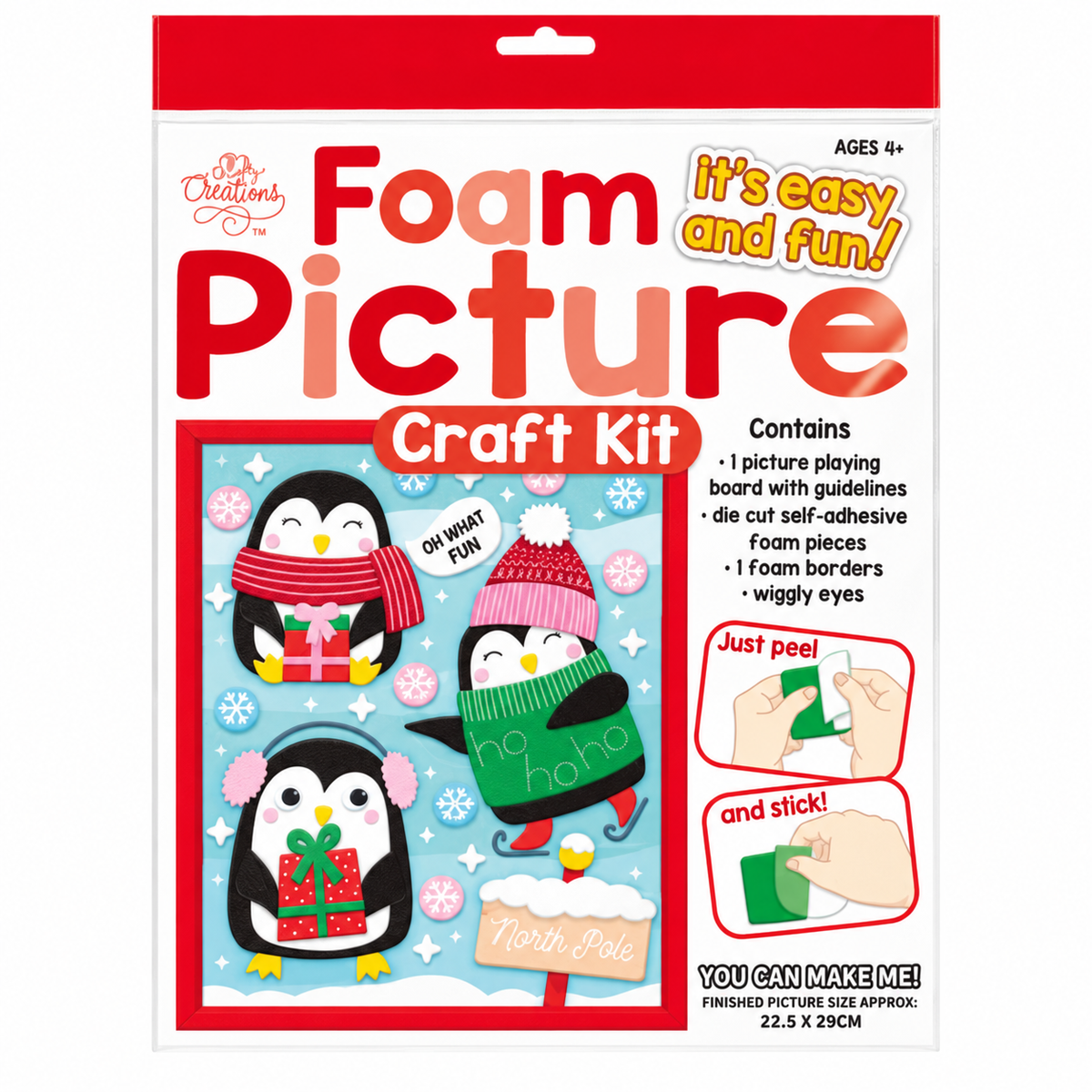 Christmas Penguins Foam Picture Craft Kit