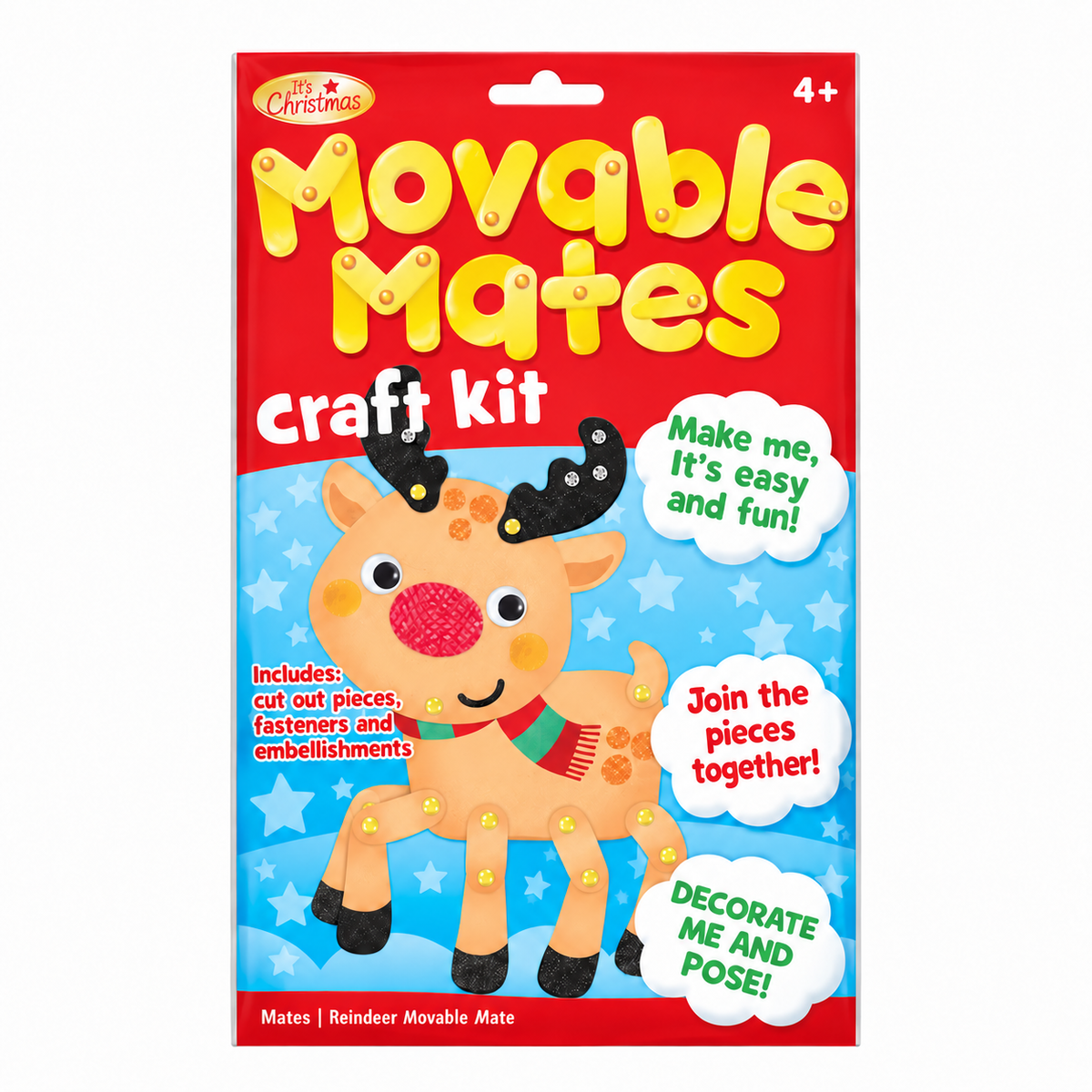 Make Your Own Movable Reindeer Craft Kit