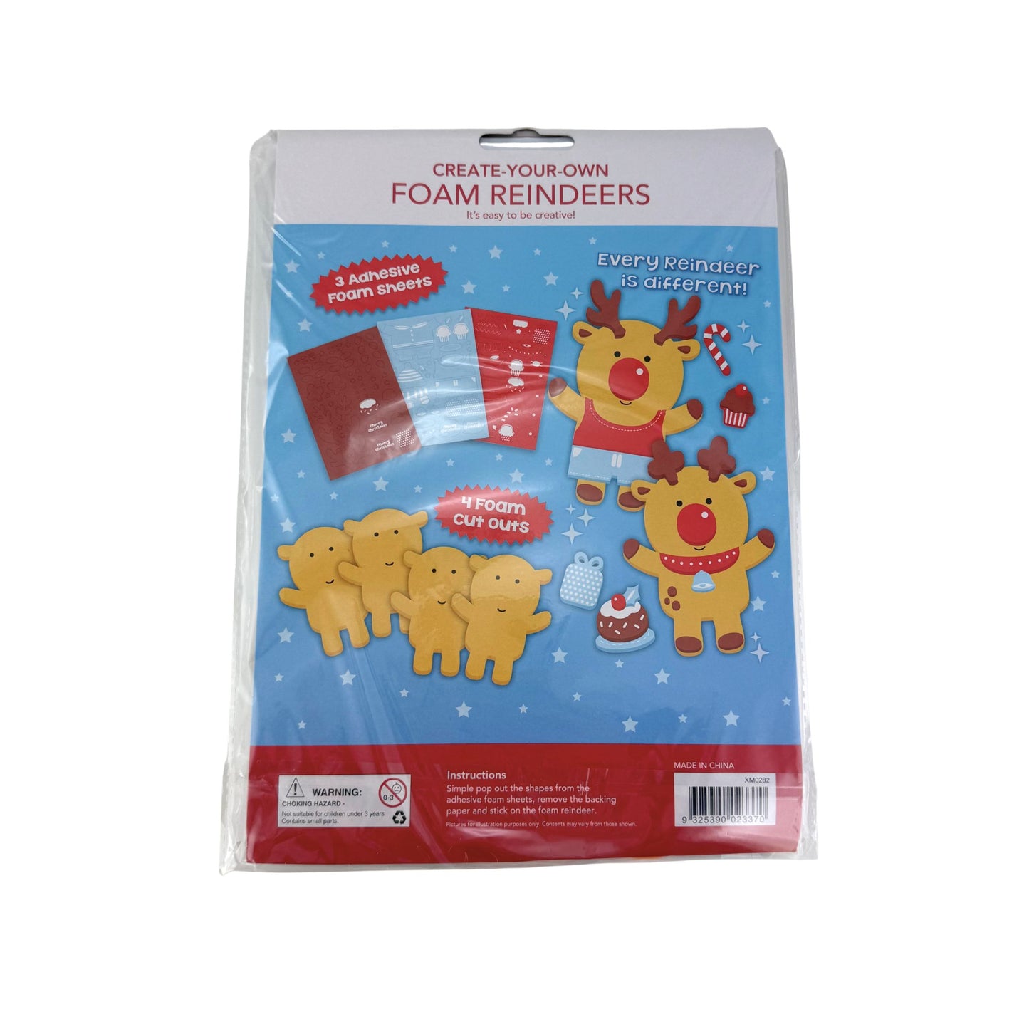 Create-Your-Own DIY Foam Craft Kit - Reindeer 4pk