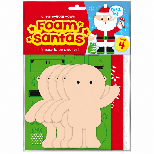 Create-Your-Own DIY Foam Craft Kit - Santa 4pk