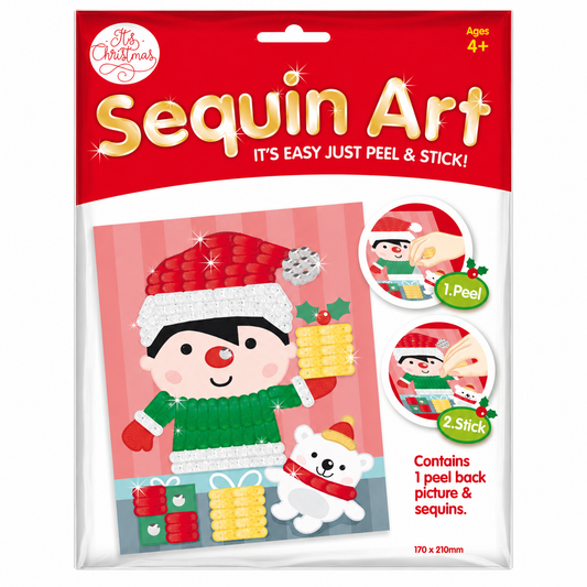Elf Sequin Art Christmas Picture Kit