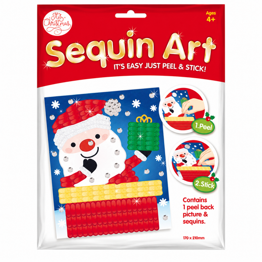 Santa Sequin Art Christmas Picture Kit