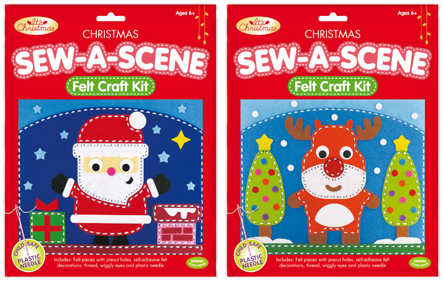 Christmas Felt Sew-a-Scene Kits 2 Pack