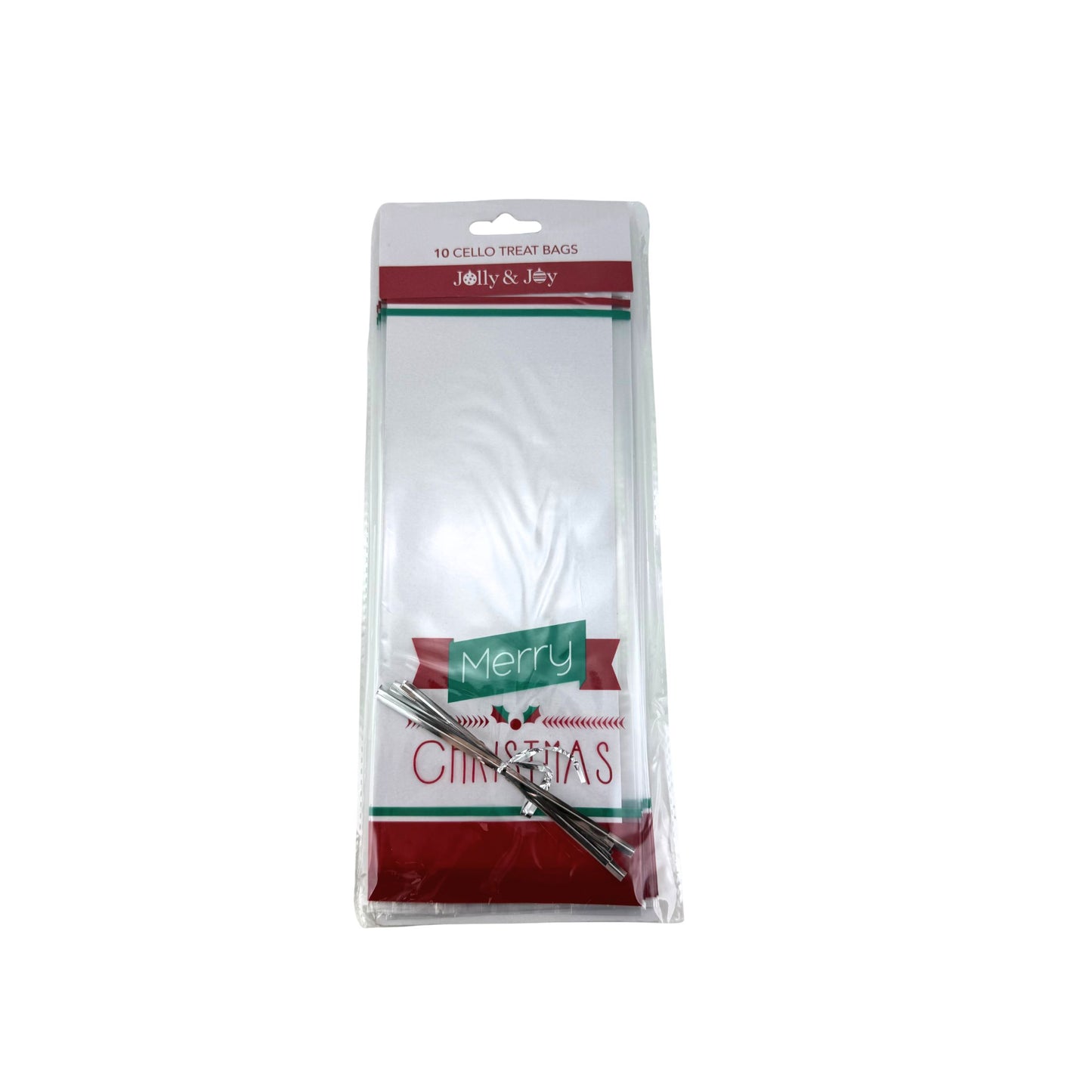 Cello Treat Bags 10pk - Merry Christmas