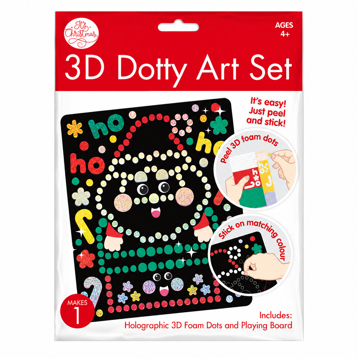 Santa 3D Dotty Art Christmas Picture Kit