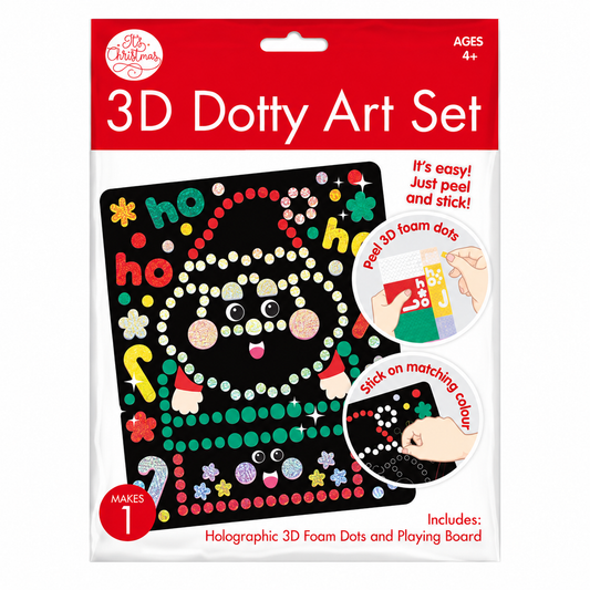 Santa 3D Dotty Art Christmas Picture Kit