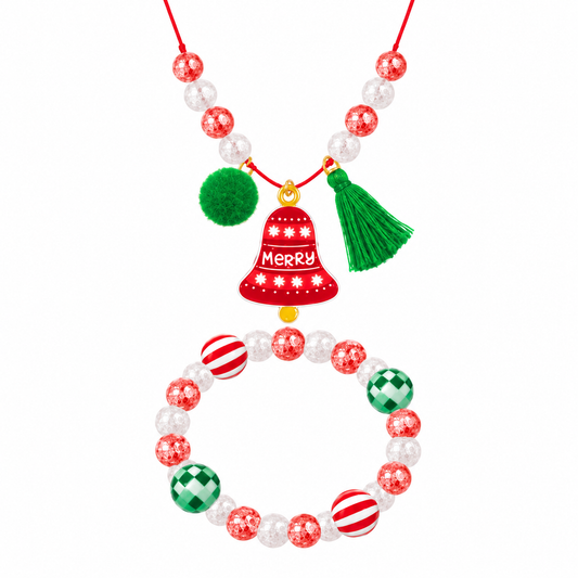 Christmas Beaded Necklace Kit - Bell Pendant