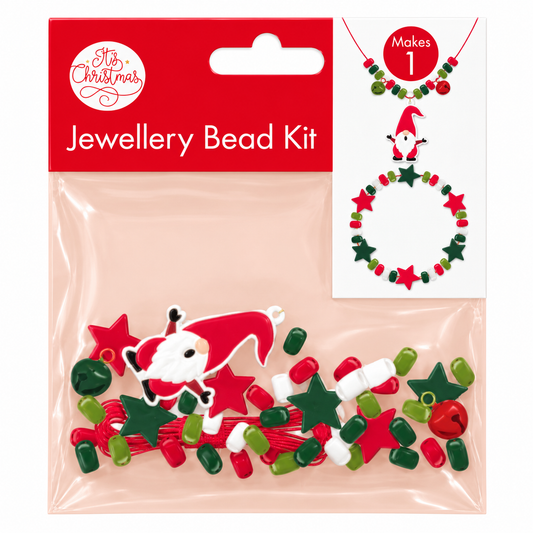 Christmas Beaded Necklace Kit - Elf Pendant