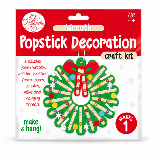 Make Your Own Christmas Wreath Popstick Decoration Kit
